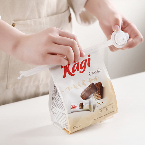 날짜표시 과자 비닐 봉투 정리 원두 시리얼 밀폐 집게 밀봉 클립